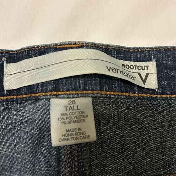 Venezia Bootcut Denim Women's High Rise Blue Jeans size 28 Tall - Picture 4 of 9